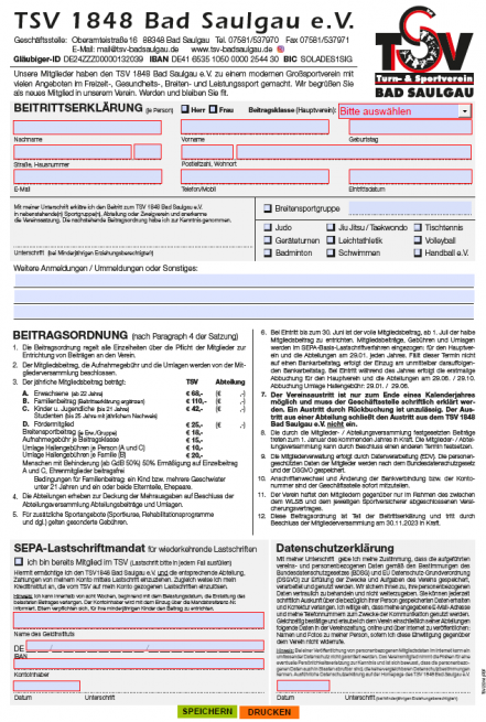 Beitrittserklärung