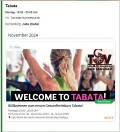 Tabata Kurse
